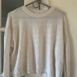 Garage cream sweater with striped pattern
